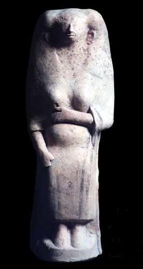 Figurina in terra cotta, che rappresenta una dea della fecondit