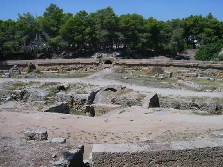 Vista generale dell'anfiteatro di Cartagine