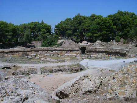 Resti della struttura ellittica dell'anfiteatro di Cartagine