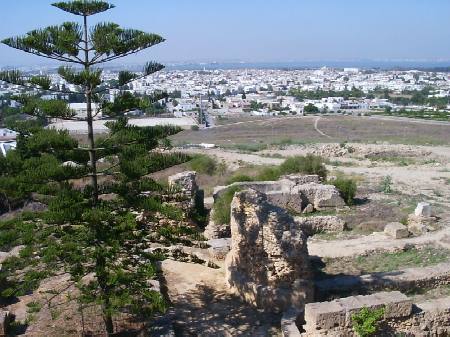 La città nuova di Tunisi si è sviluppata ai piedi dell'antica Cartagine sulla collina di Birsa