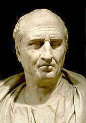 Testa in marmo di Cicerone