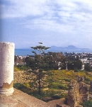 La collina di Byrsa: vista del golfo di Cartagine