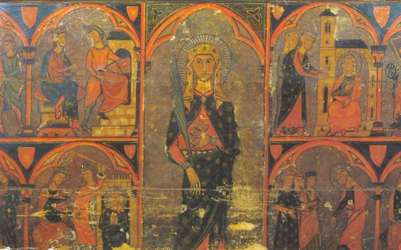 Anonimo Catalano del XIV sec.: predella con scene della Leggenda di santa Perpetua, Museo Diocesano di Barcellona