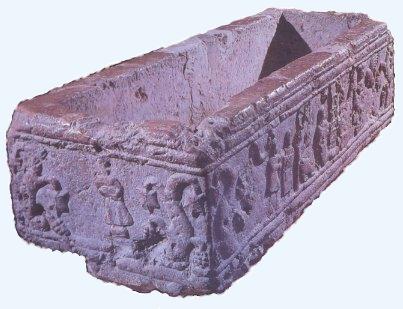 Sarcofago di Briviesca del V sec.: la visione di santa Perpetua. Museo archeologico di Burgos