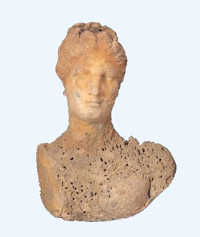 Busto in marmo di Afrodite: Museo del Bardo (120 a. C.)