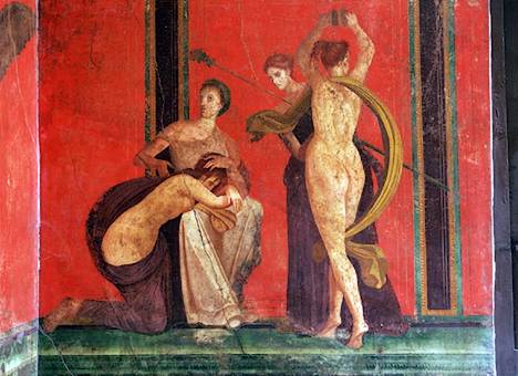 Pompei: scene con danze di Baccanti