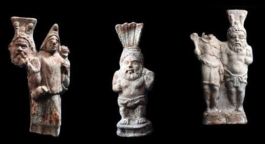 Statuette del dio Bes provenienti da Hadrumetum ora al Museo del Bardo