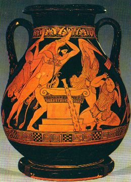 Vaso greco con storie di Eracle