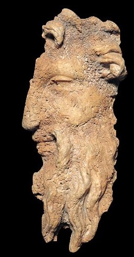 Testa del dio Pan del II sec. a. C. al Museo del Bardo