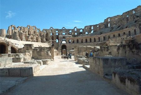 L'interno dell'imponente anfiteatro romano
