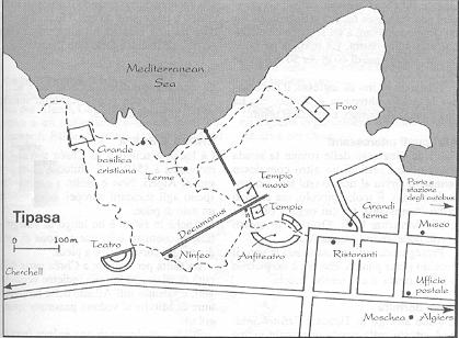 Mappa della Tipasa romana