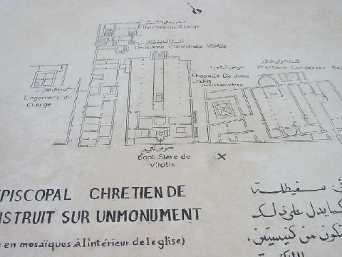 Mappa delle chiese cristiane di Sufetula