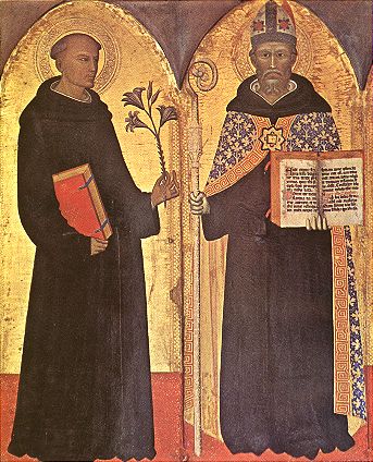 Nuzi: Agostino e san Nicola da Tolentino