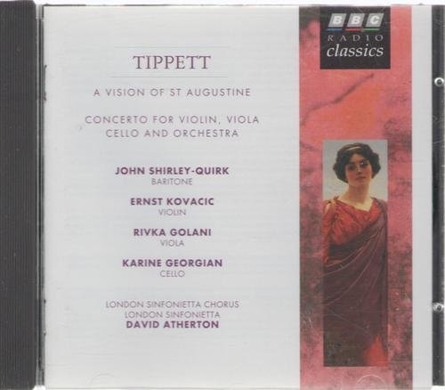 La copertina del CD musicale con incisa l'opera di Michael Tippet dal titolo A vision of saint Augustine