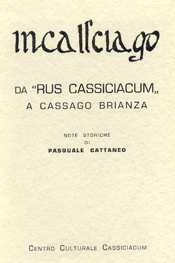 Il frontespizio del primo opuscolo di Pasquale Cattaneo