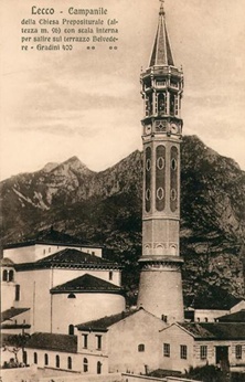 Coronamento del campanile di san Nicol a Lecco opera dell'architetto Giovanni Ceruti