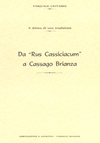  La copertina del volume di Pasquale Cattaneo 
