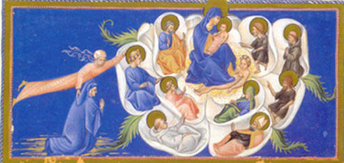 Sant'Agostino e la Rosa Candida dantesca in una miniatura di Giovanni di Paolo