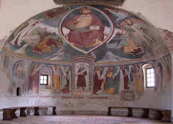 Affreschi dell'abside della Pieve di san Pietro a Volpedo