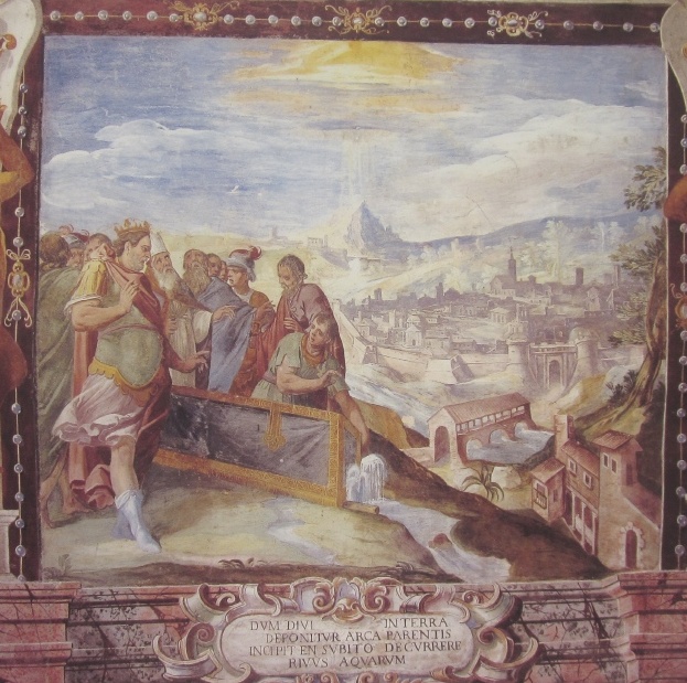 Scena del miracolo di Savignone nel chiostro agostiniano di Viterbo