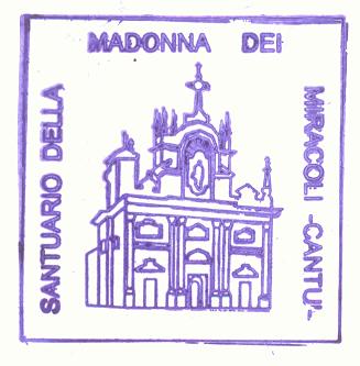 Il timbro applicato al Santuario della Madonna dei Miracoli a Cantù