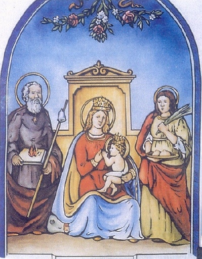 Cucciago: la Vergine in trono tra Sant'Antonio Abate e Sant'Agata in un affresco del Quattrocento