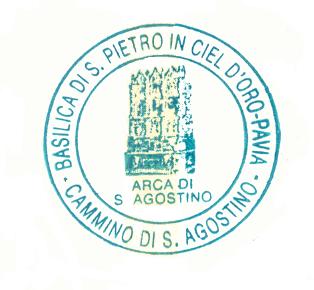 Pavia: timbro della Basilica in san Pietro in Ciel d'Oro