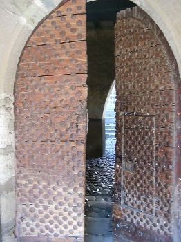 porta d'entrata al castello di Fenis