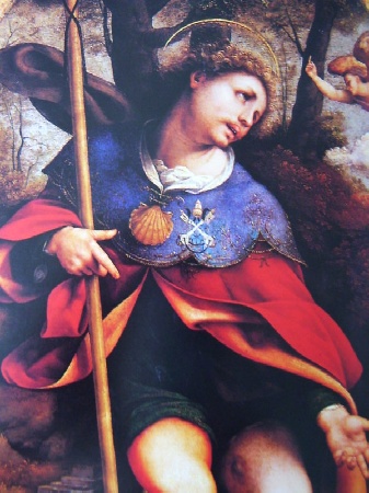 san Rocco il protettore taumaturgo dalla peste in un dipinto di Da Sesto