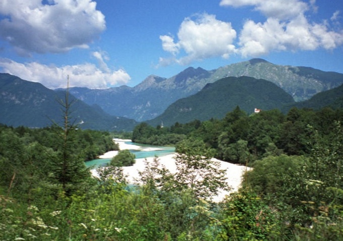 Il fiume Isonzo presso Caporetto