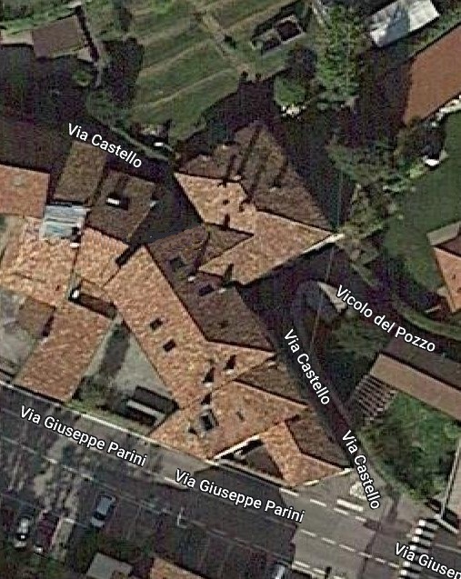L'area del castello a Bulciago