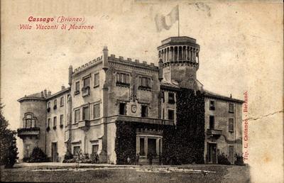 Il Palazzo Pirovano-Visconti in una cartolina del primo Novecento stampata a Barzanò