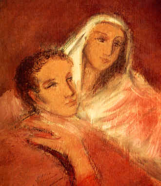 Monica e il giovane Agostino a Cassicaco di Silvano Crippa (Pinacoteca Associazione S. Agostino)