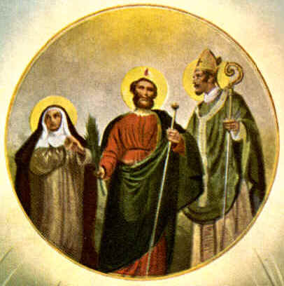 I tre santi Patroni della chiesa parrocchiale di Cassago in un dipinto di Fiorentino Vilasco