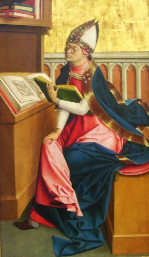 Vienna: sant'Ambrogio, tavola su legno di Michael Pacher