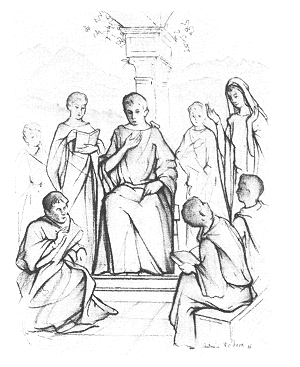 Agostino a rus Cassiciacum (dipinto di De Nova)