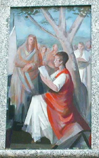 Agostino a rus Cassiciacum (dipinto del Maestro Silvano Crippa)