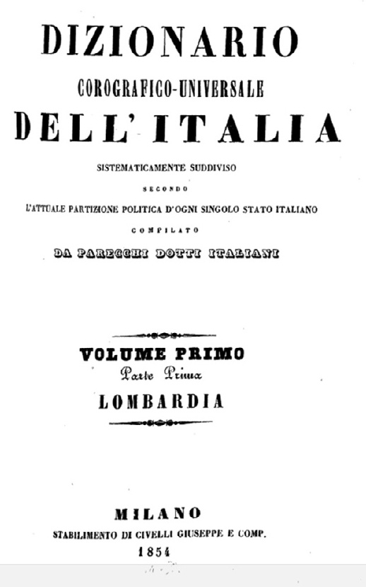 Copertina del libro di Dizionario Corografico