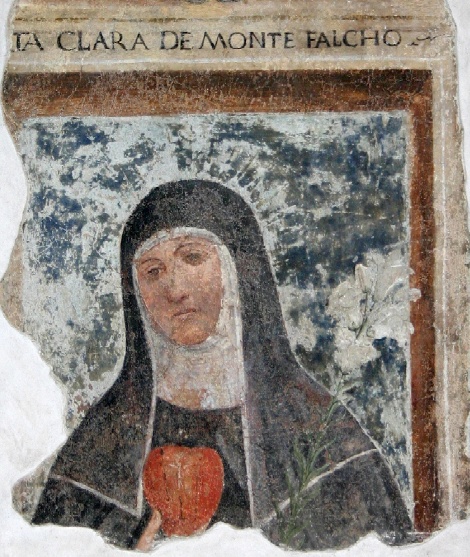 Santa Chiara da Montefalco: affresco del 1566 all'Incoronata a Milano