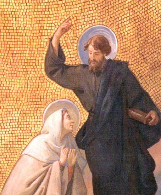 Sant'Agostino e santa Monica nel catino absidale san Pietro in Ciel d'Oro