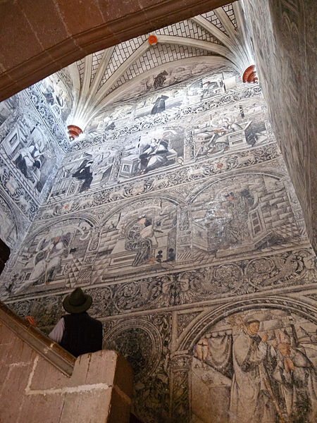 La scala claustrale nel convento di S. Nicola da Tolentino ad Actopan in Messico