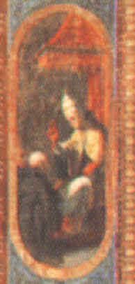 Il Papa benedice frate Guglielmo da Cremona, particolare della pala di Semino Ventura a Loano
