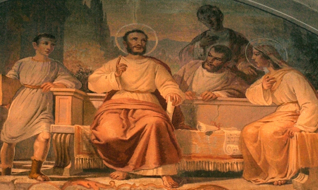 Vita a rus Cassiciacum: il cenacolo agostiniano, pittura nella Cappella di sant'Agostino a Cassago Brianza