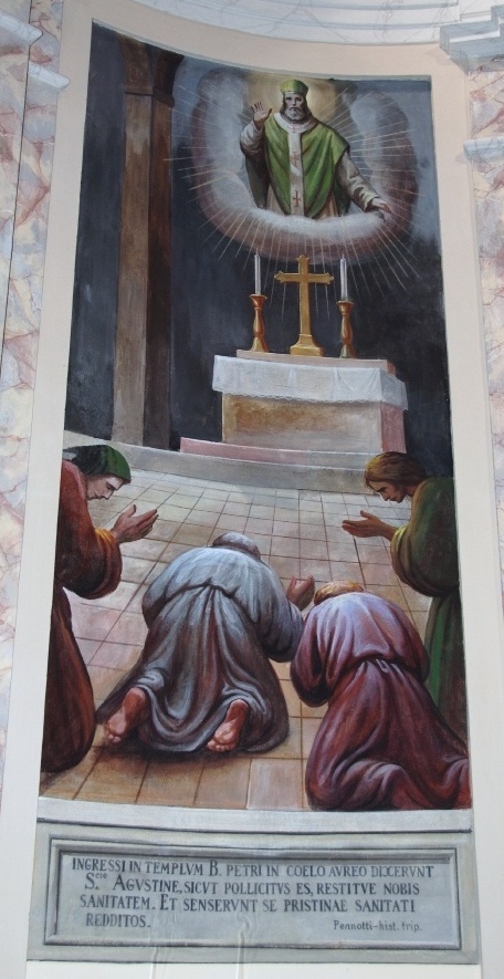 Sant'Agostino risana i pellegrini malati