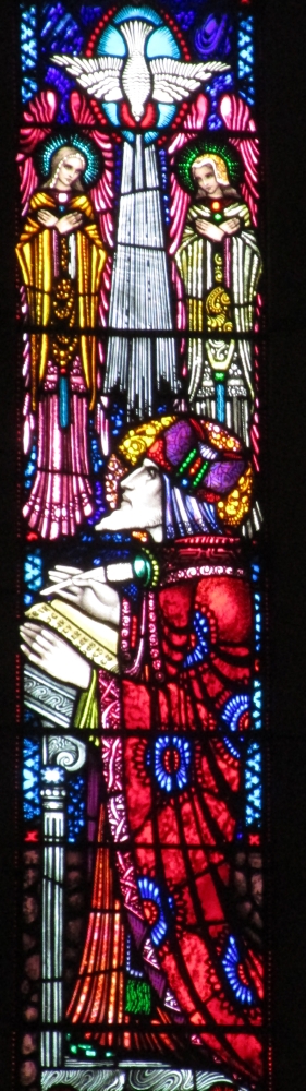 Agostino scrive le Confessioni, vetrata nella chiesa agostiniana di Limerick
