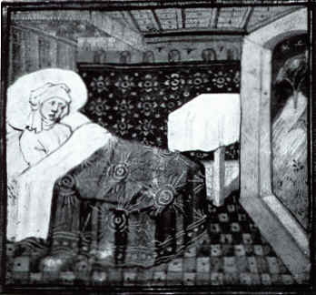 Agostino malato giace a letto nella propria stanza: Breviario di Bedford alla Biblioteca Nazionale di Parigi lat. 17294