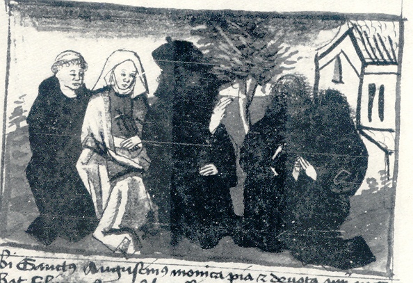Agostino e i suoi amici diventano monaci, immagine tratta dalla Vita sancti Augustini