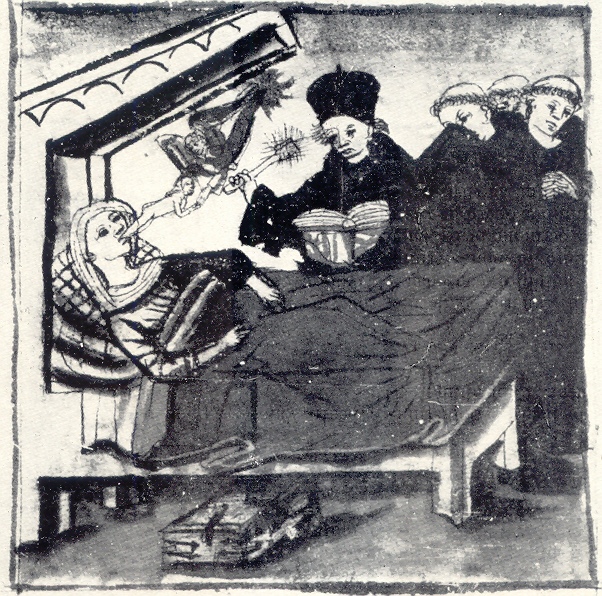 Morte di Monica a Ostia, immagine tratta dalla Vita sancti Augustini
