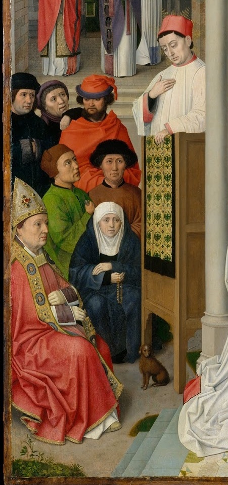 La Pala del Maestro di Bruges: Agostino predica davanti a Valerio