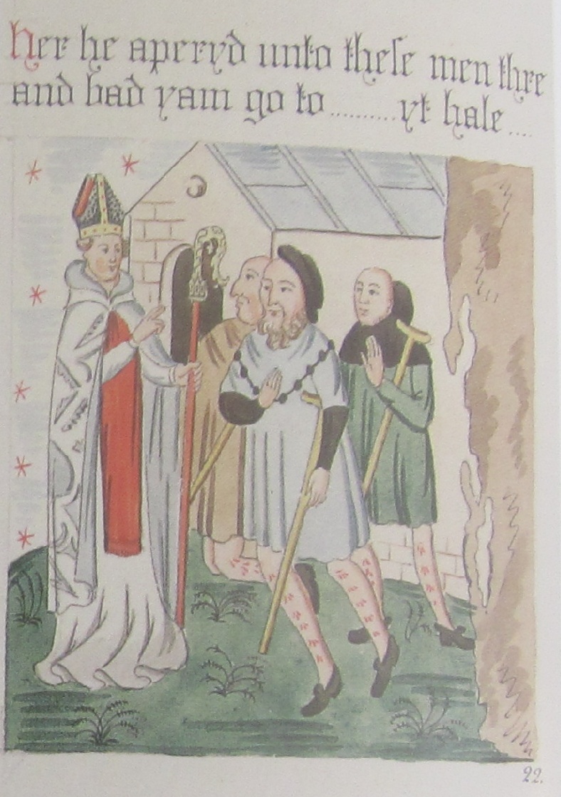 Agostino indica a pellegrini e storpi la via per raggiungere la sua tomba a Pavia